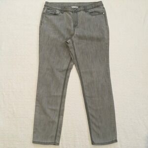 Christopher & Banks Gray Embellished Pocket Straight Leg Jeans Women‎ Size 12